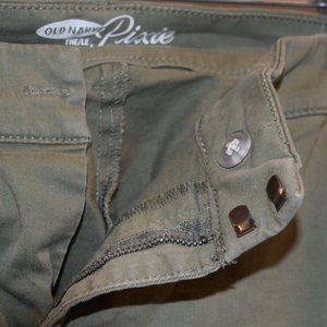 Khaki Green Old Navy Pixie Cut Chinos